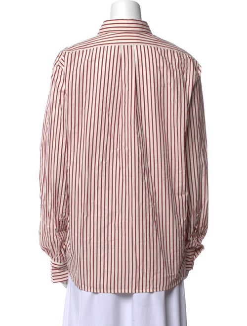 Réalisation Par Striped Long Sleeve Button-Up Top