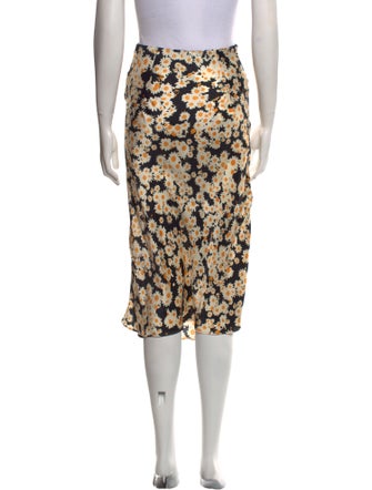 Réalisation Par Silk Knee-Length Skirt