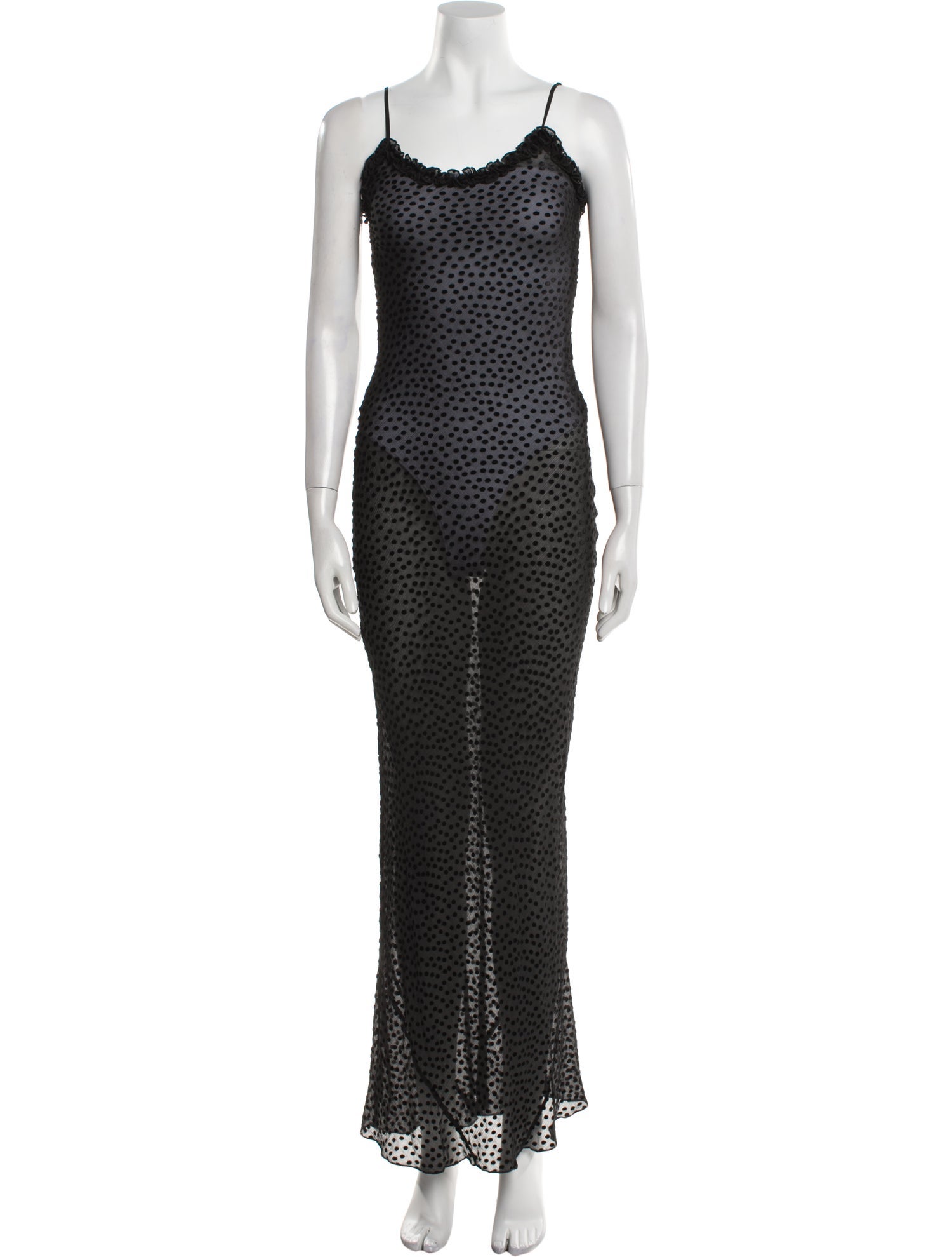 Réalisation Par Polka Dot Print Long Dress