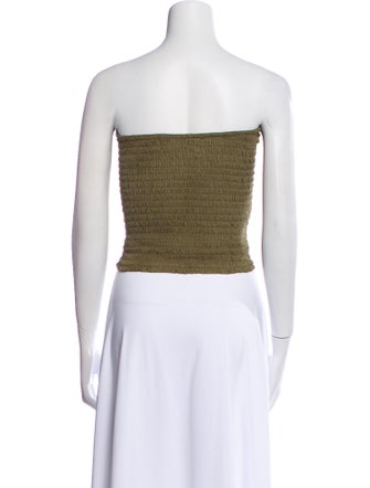 Réalisation Par Silk Strapless Crop Top