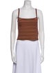 Réalisation Par Striped Square Neckline Crop Top