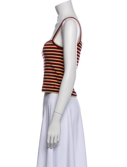 Réalisation Par Striped Square Neckline Crop Top