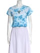 Réalisation Par Tie-Dye Print Crew Neck Crop Top