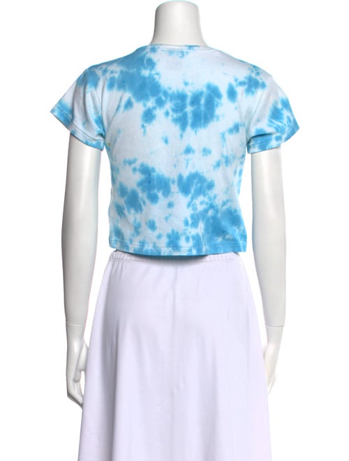Réalisation Par Tie-Dye Print Crew Neck Crop Top