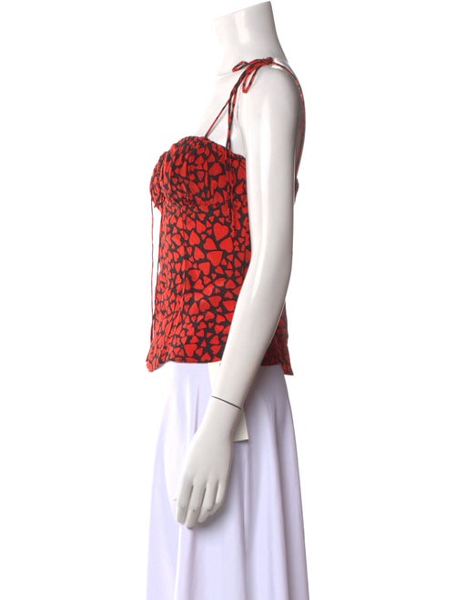 Réalisation Par Silk Printed Crop Top