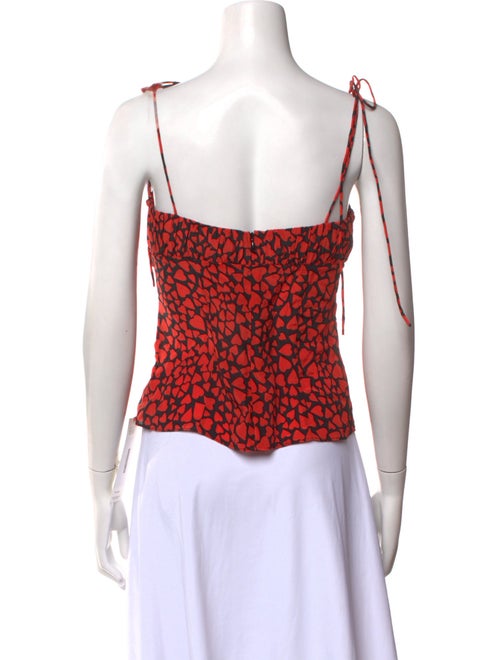 Réalisation Par Silk Printed Crop Top