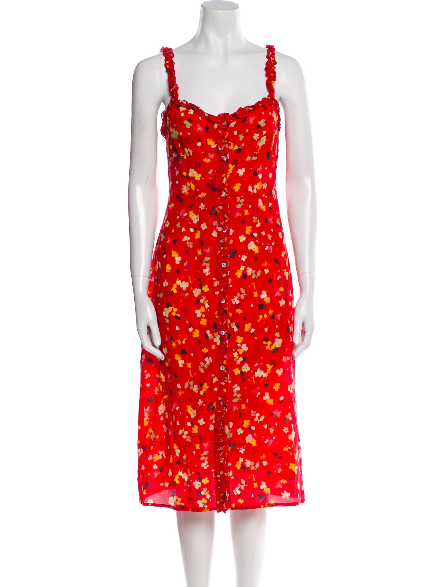 Réalisation Par Silk Midi Length Dress