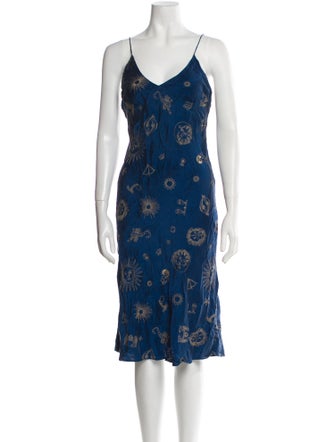 Réalisation Par Silk Midi Length Dress