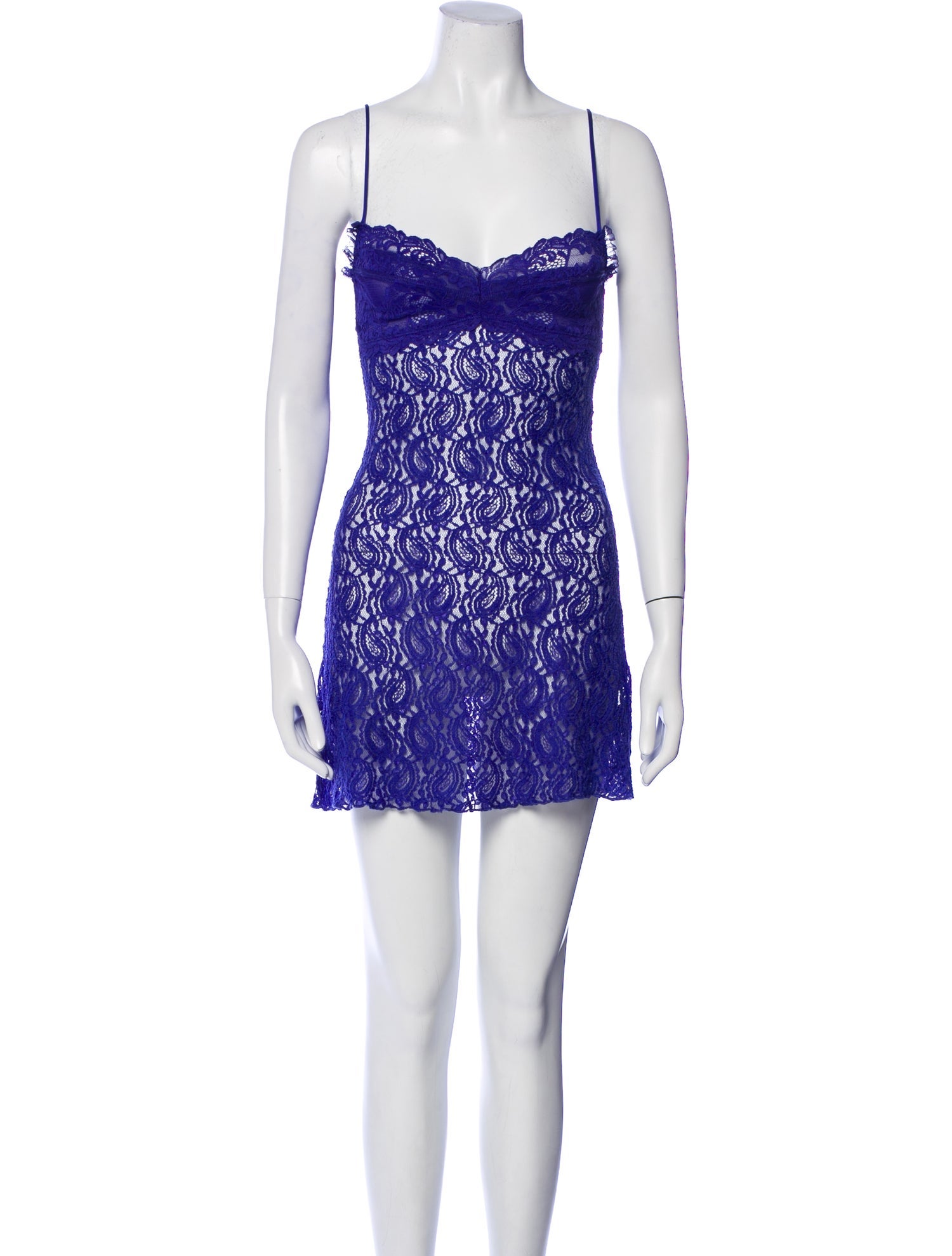Réalisation Par Lace Pattern Mini Dress