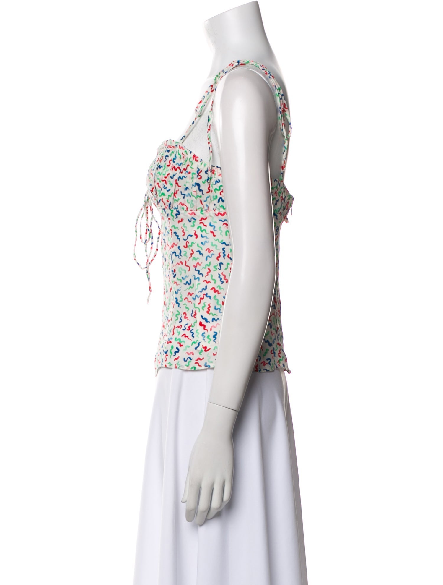 Réalisation Par Silk Floral Print Crop Top