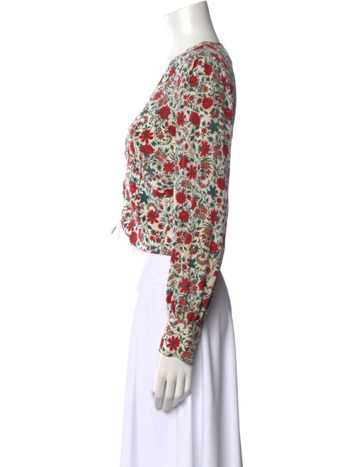 Réalisation Par Silk Floral Print Crop Top