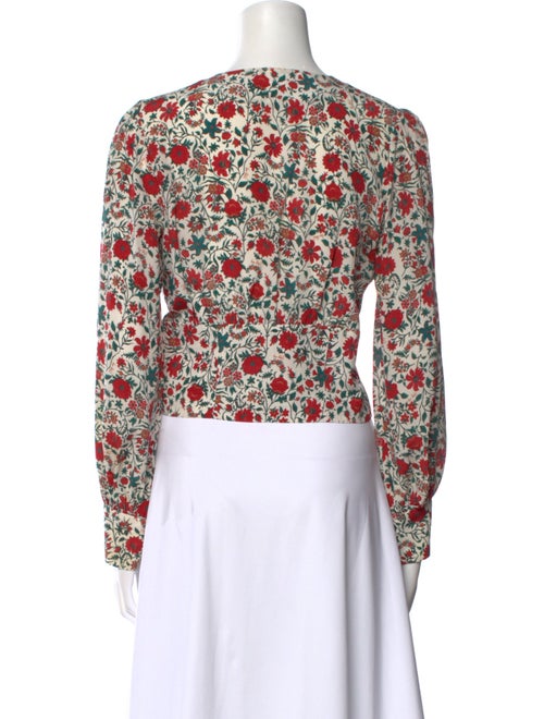 Réalisation Par Silk Floral Print Crop Top