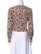 Réalisation Par Silk Floral Print Crop Top