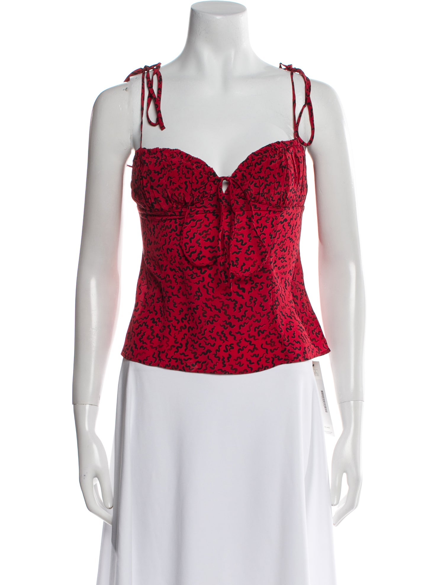 Réalisation Par Silk Printed Crop Top