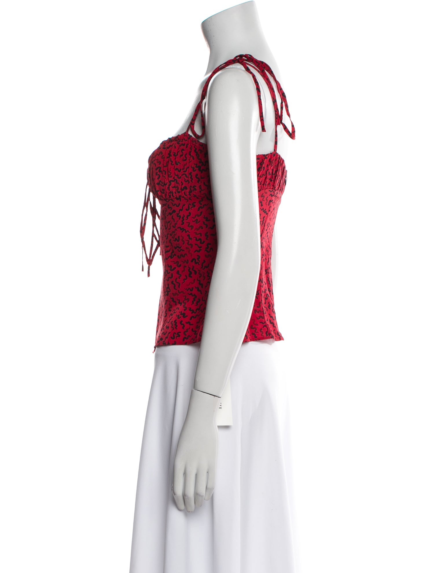 Réalisation Par Silk Printed Crop Top