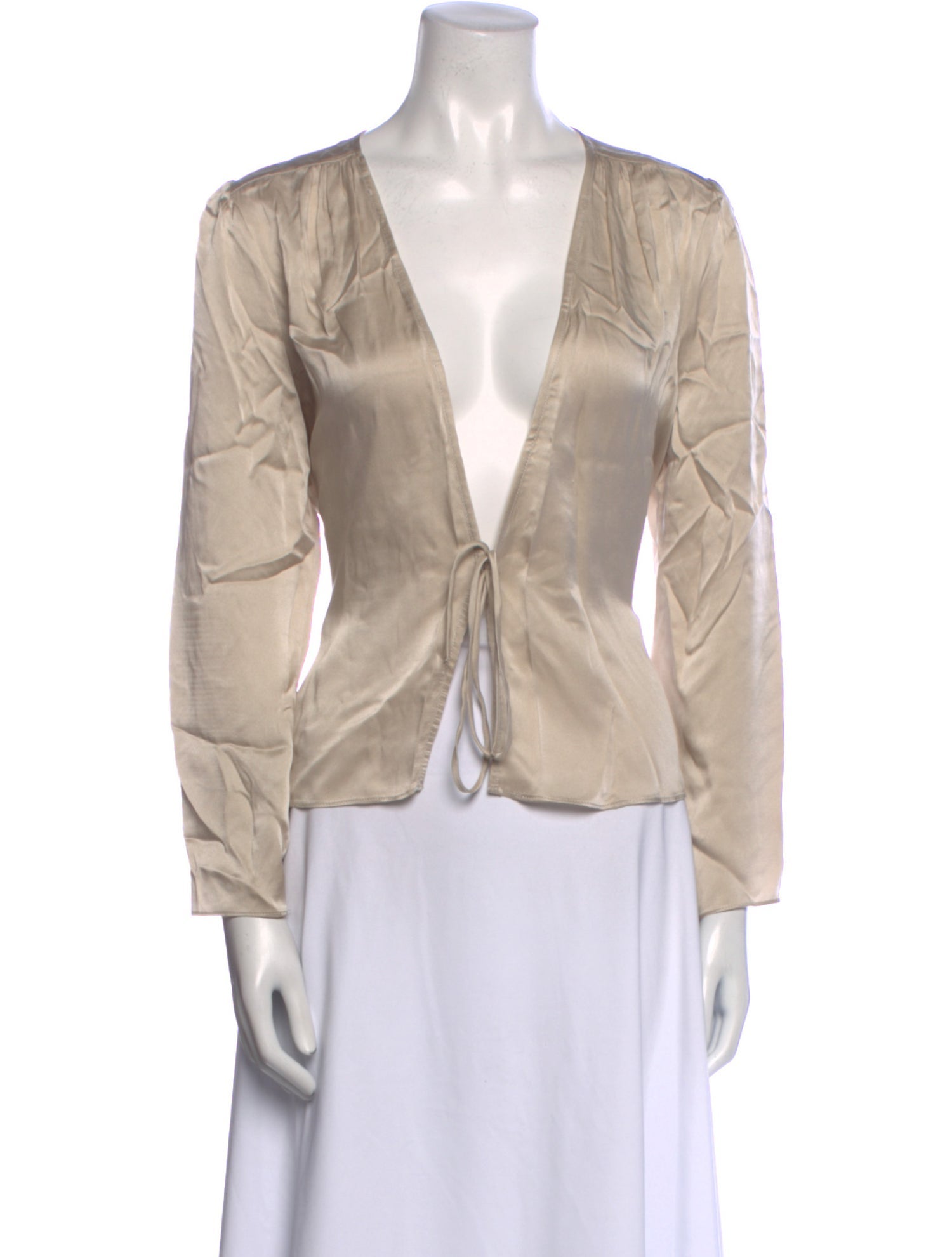 Réalisation Par Silk V-Neck Blouse