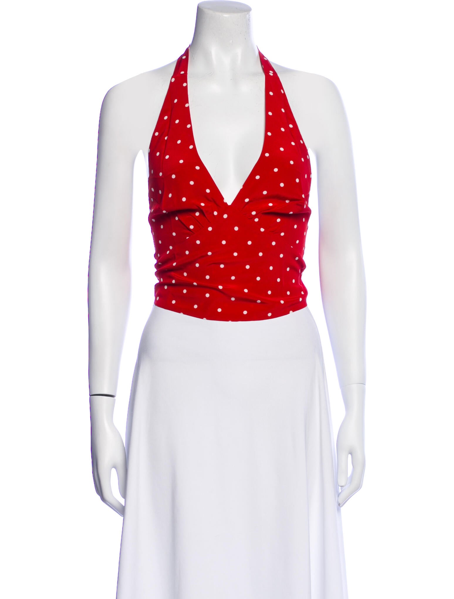 Réalisation Par Silk Polka Dot Print Crop Top w/ Tags
