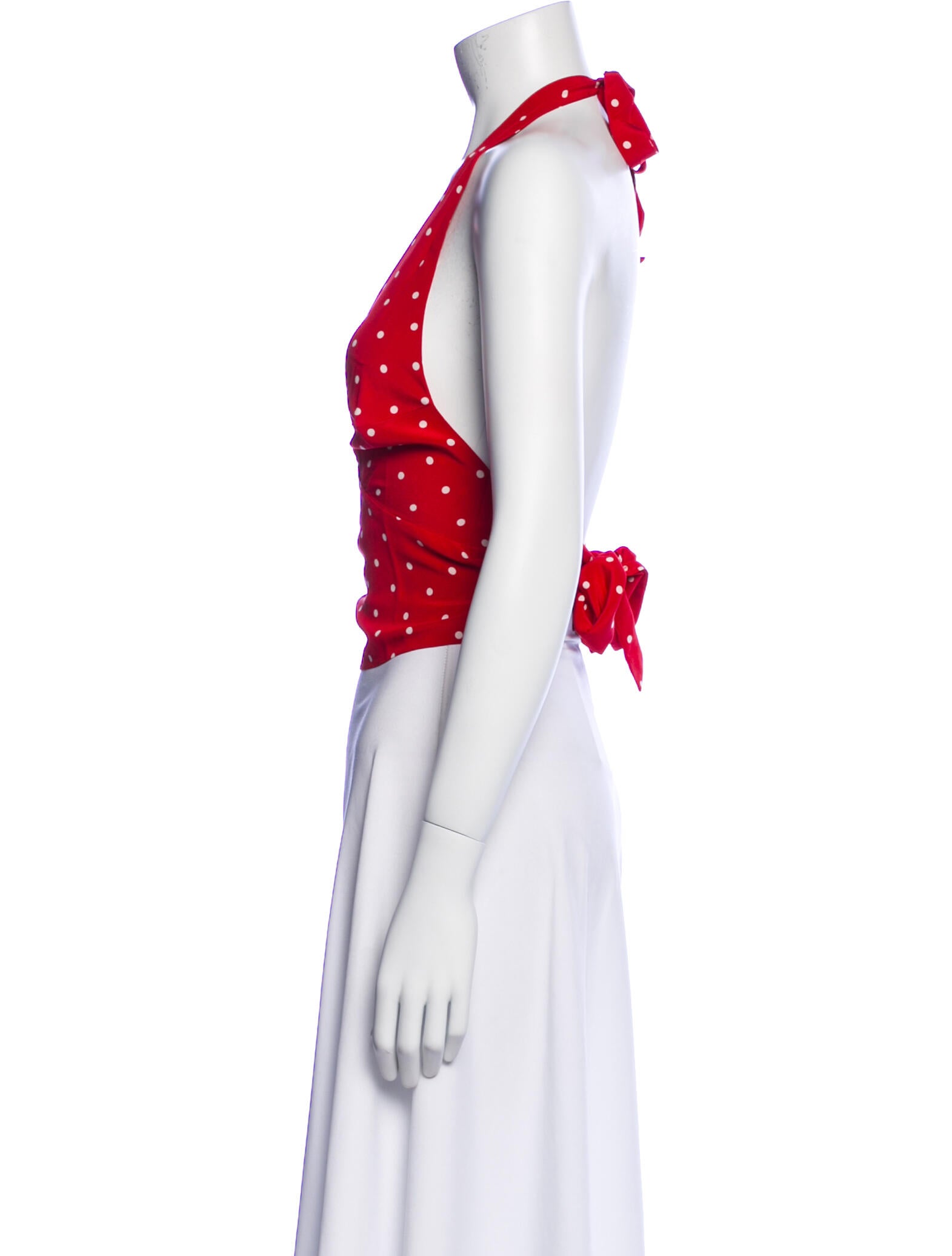 Réalisation Par Silk Polka Dot Print Crop Top w/ Tags