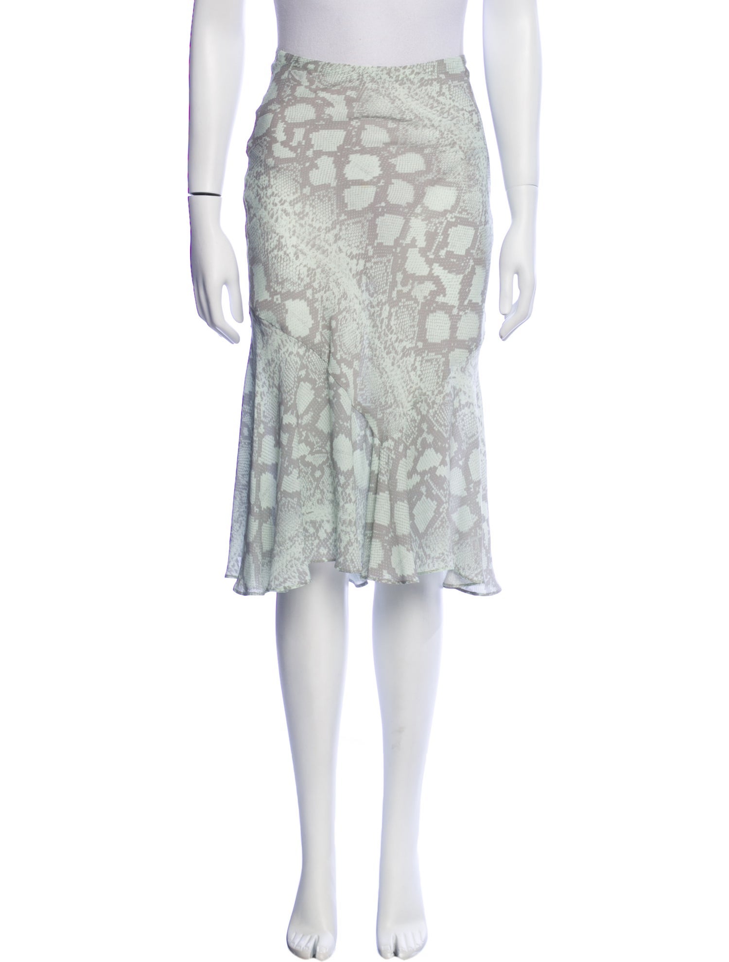 Réalisation Par Silk Knee-Length Skirt