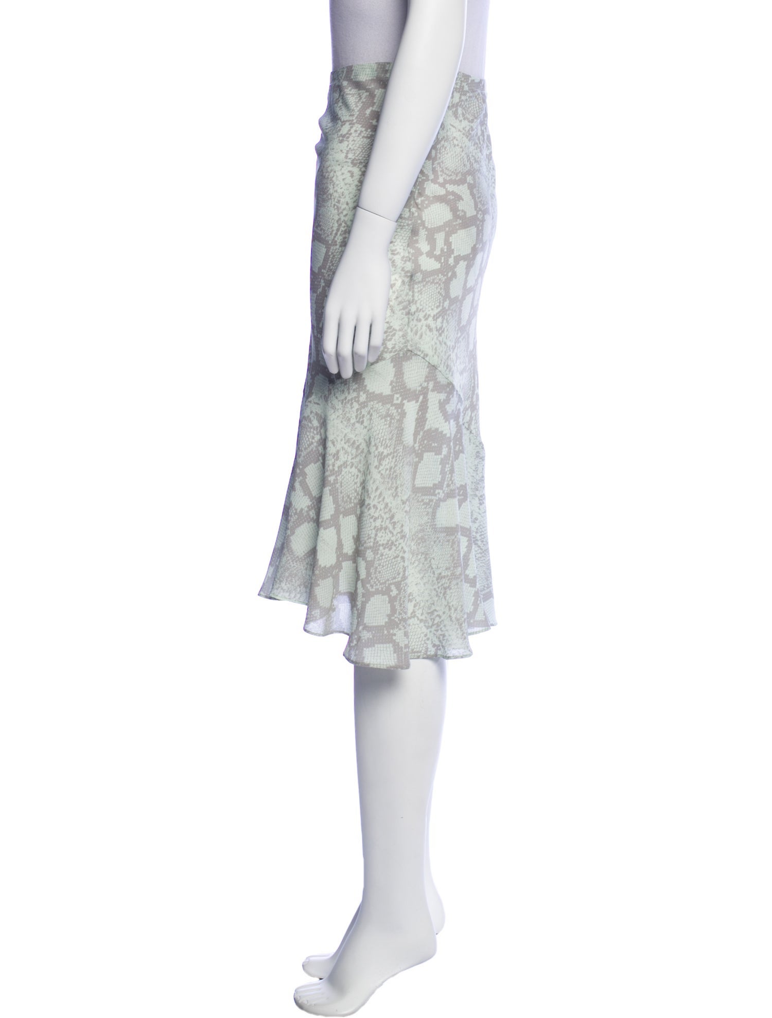 Réalisation Par Silk Knee-Length Skirt