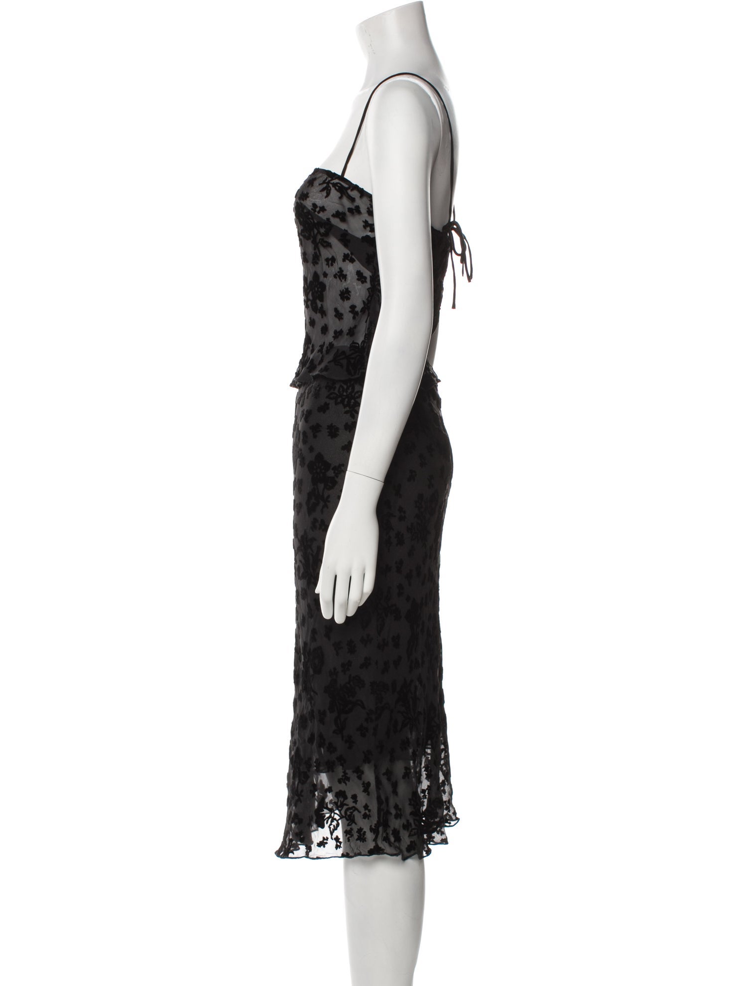 Réalisation Par Silk Lace Pattern Skirt Set