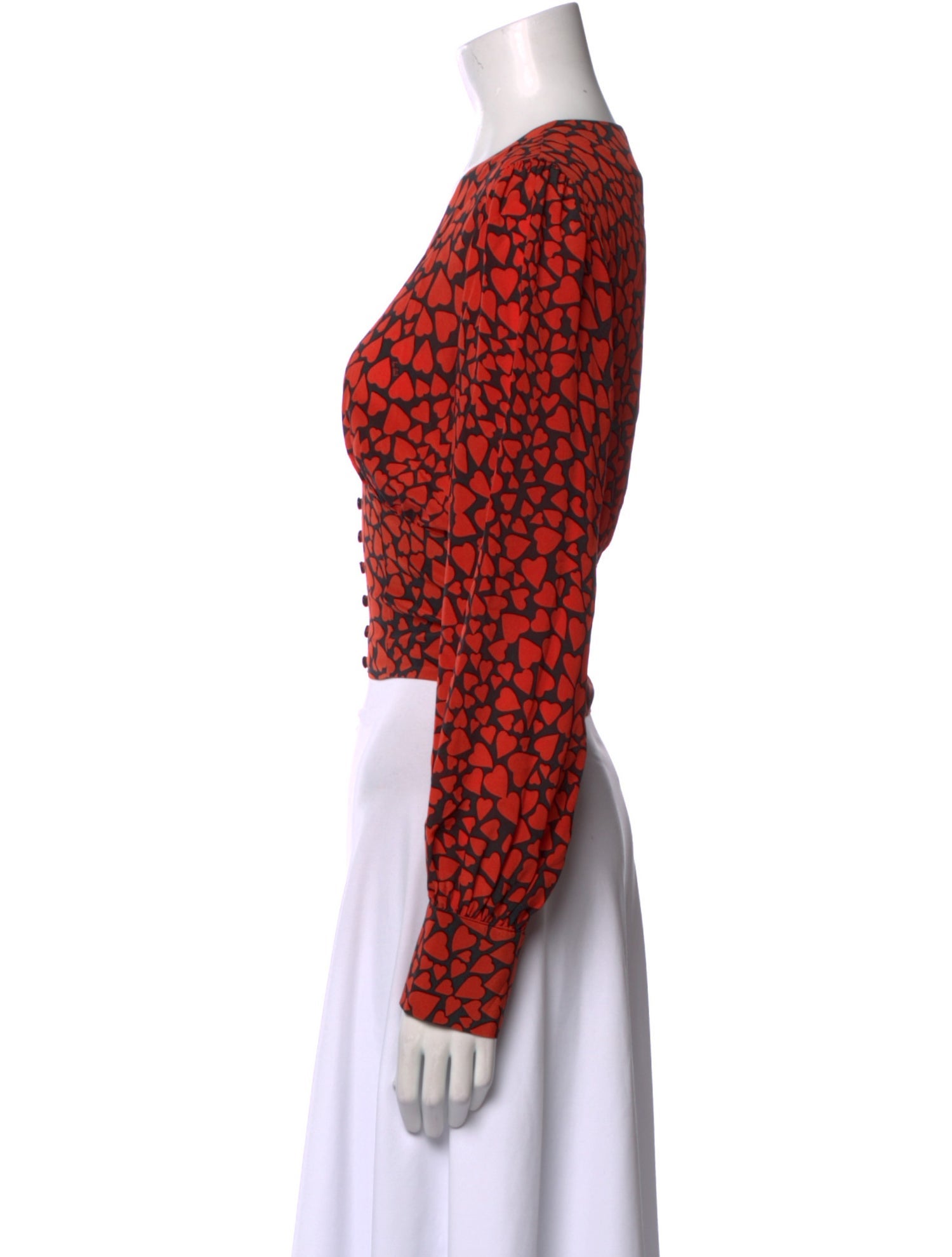 Réalisation Par Silk Animal Print Crop Top