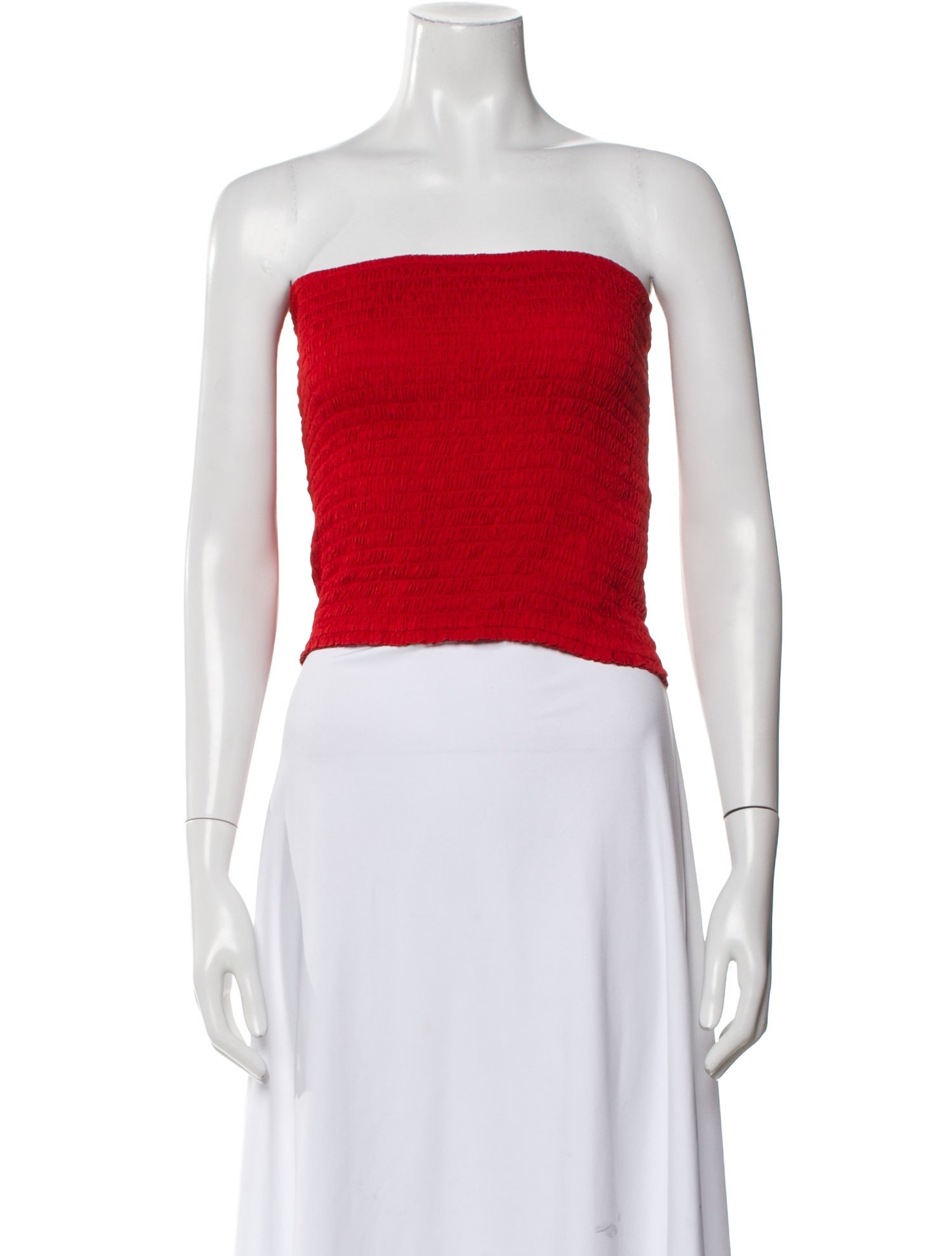 Réalisation Par Silk Strapless Crop Top