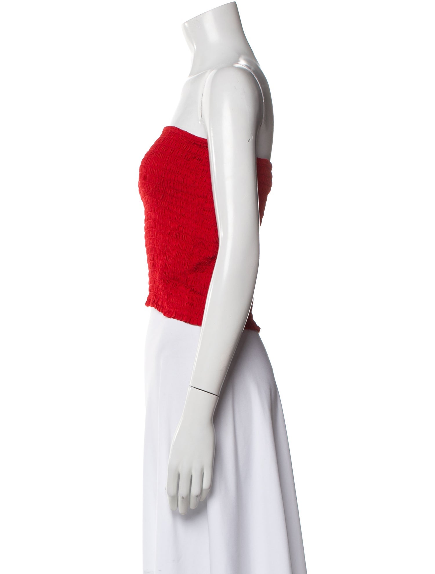 Réalisation Par Silk Strapless Crop Top