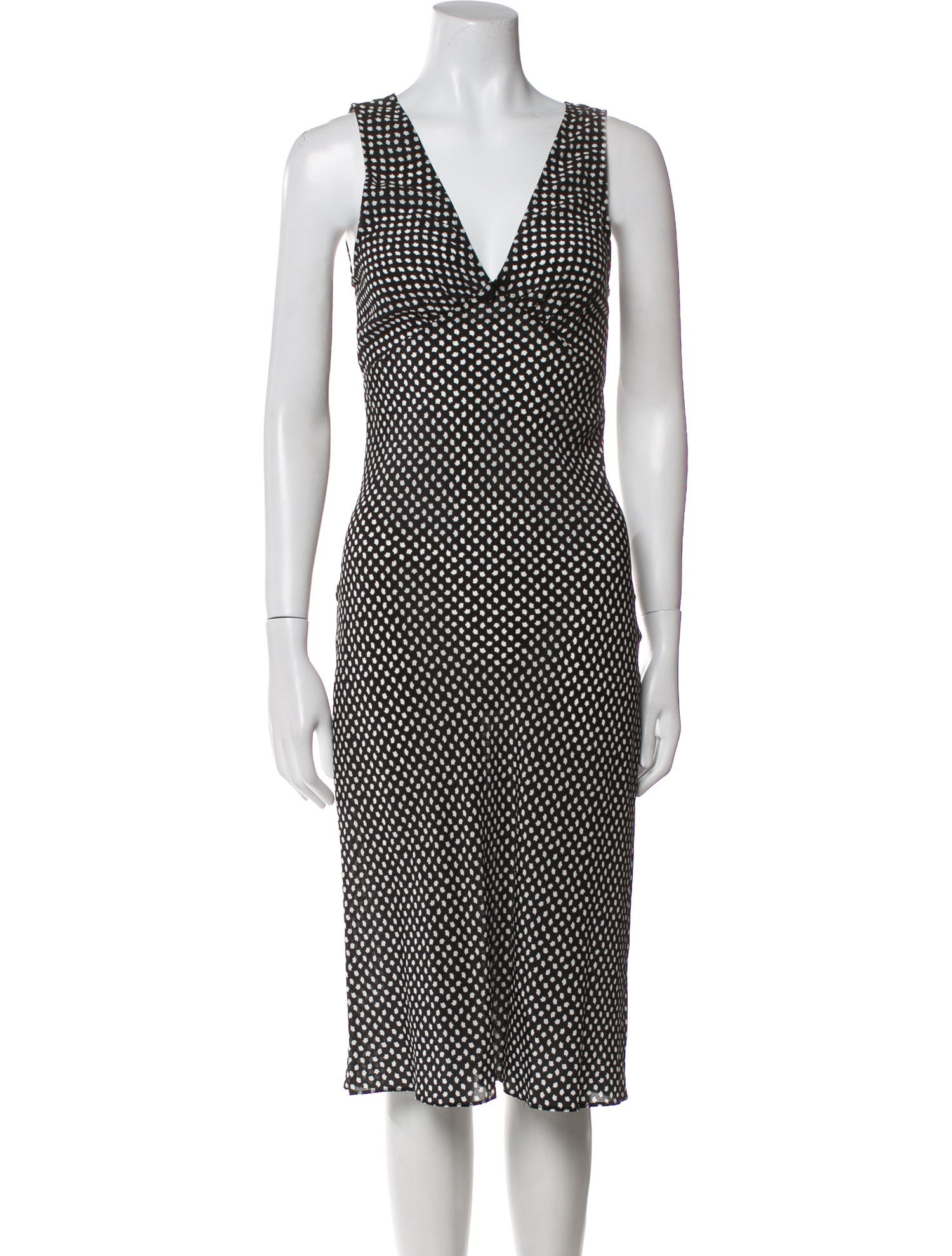 Réalisation Par Polka Dot Print Midi Length Dress