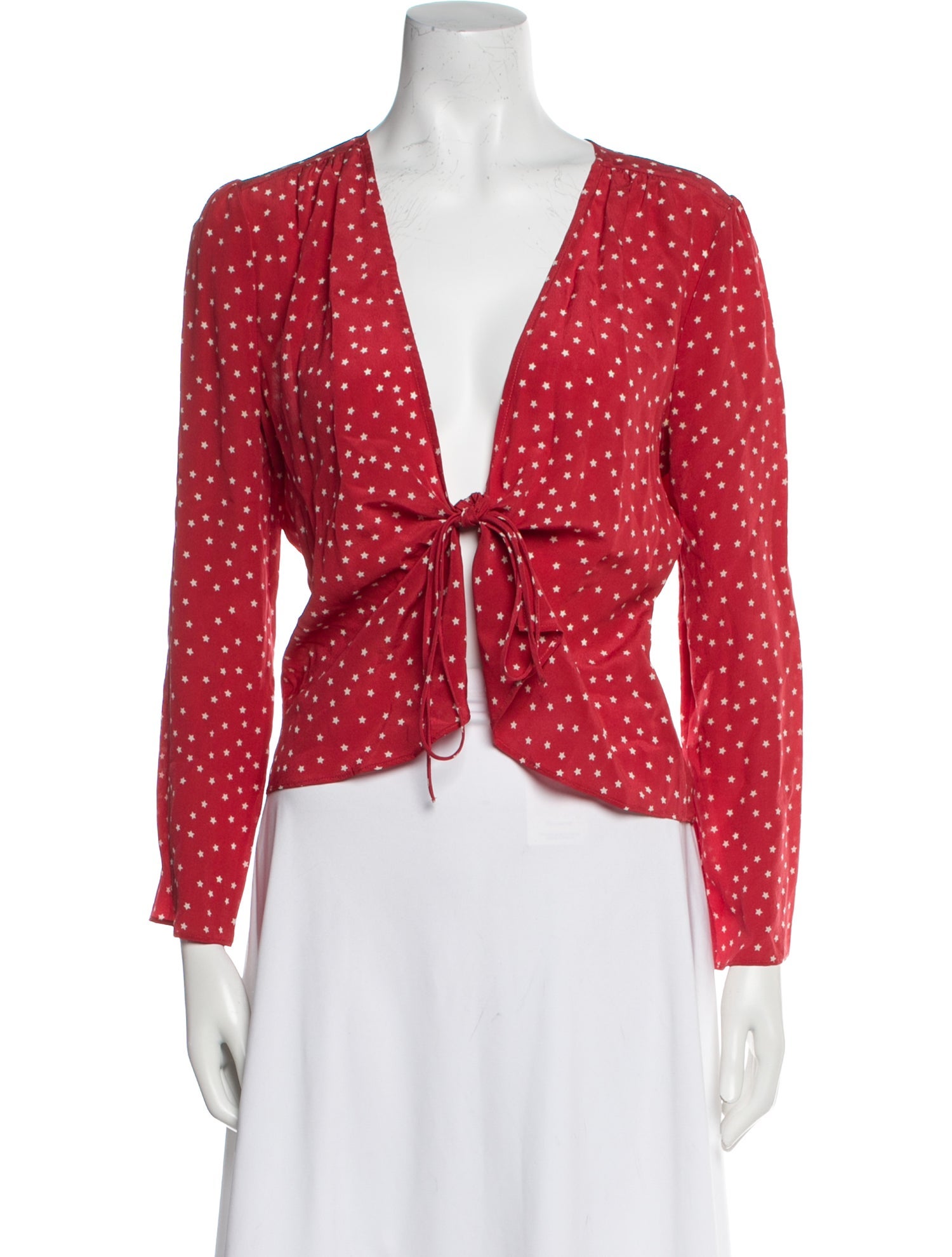 Réalisation Par Silk Printed Crop Top