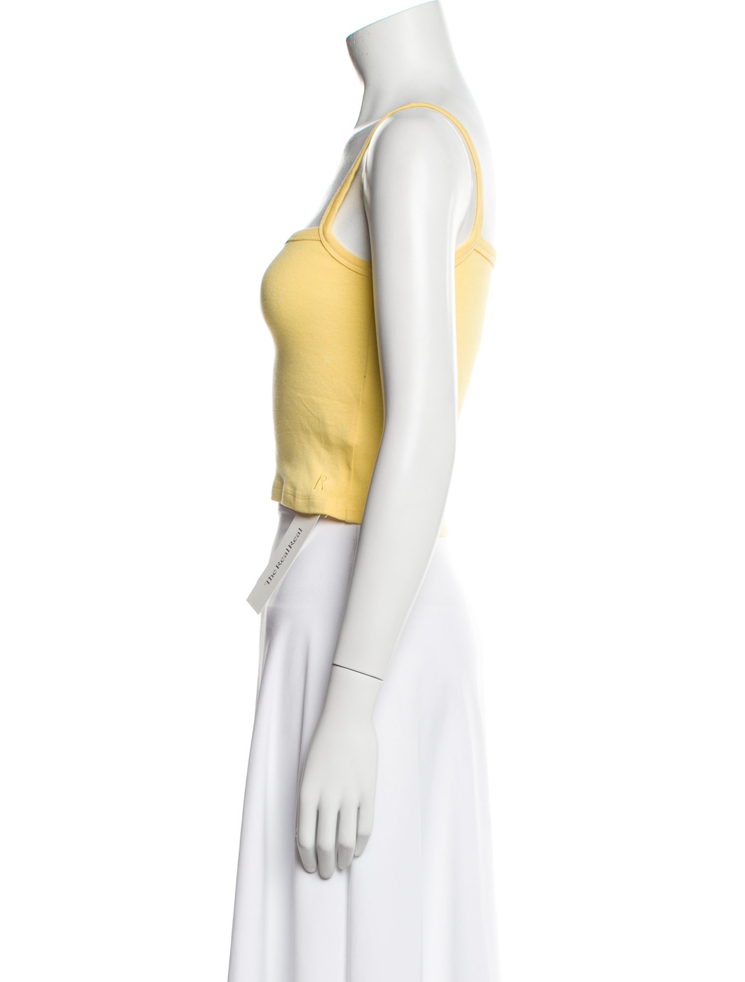 Réalisation Par Square Neckline Sleeveless Crop Top