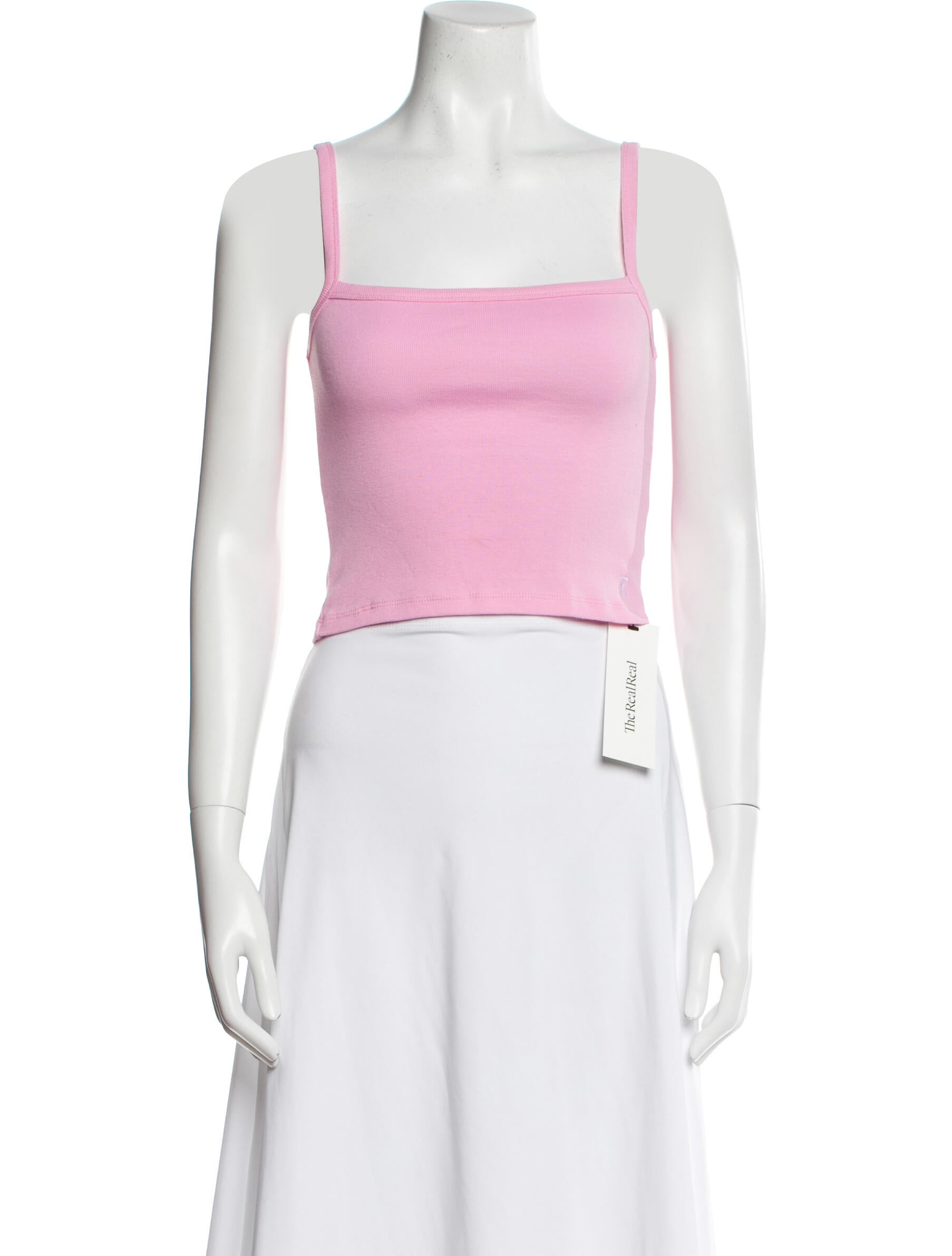 Réalisation Par Square Neckline Sleeveless Crop Top