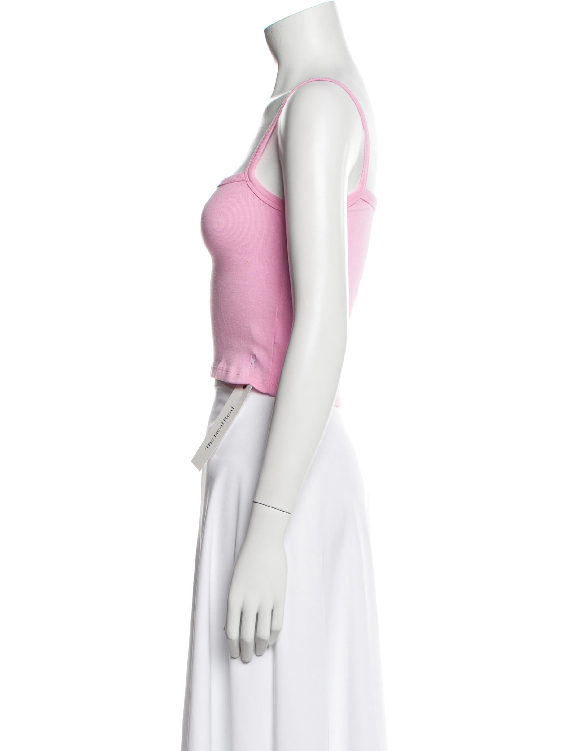 Réalisation Par Square Neckline Sleeveless Crop Top