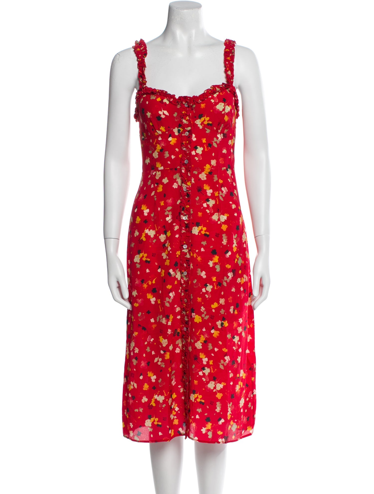 Réalisation Par Silk Midi Length Dress