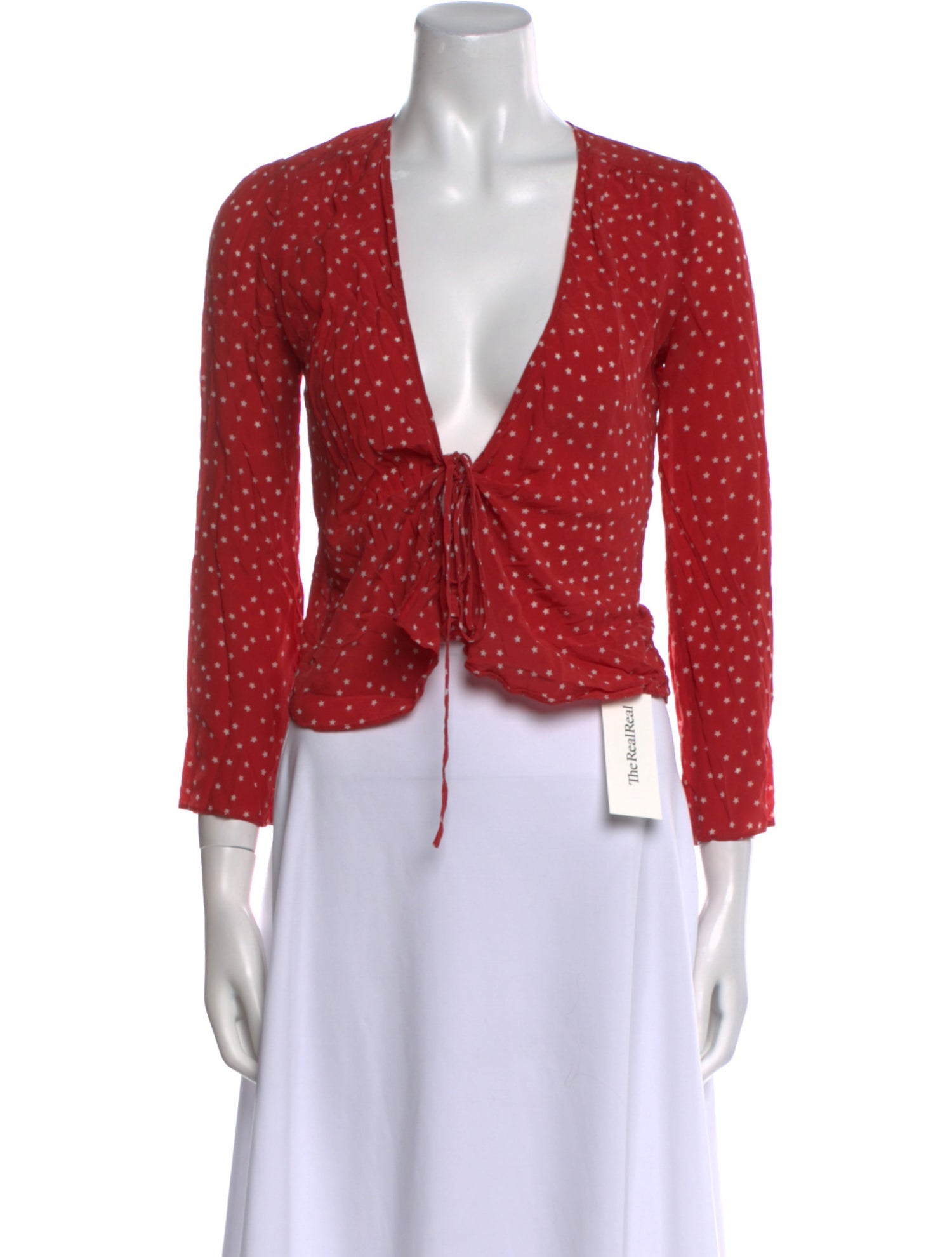 Réalisation Par Silk Printed Crop Top