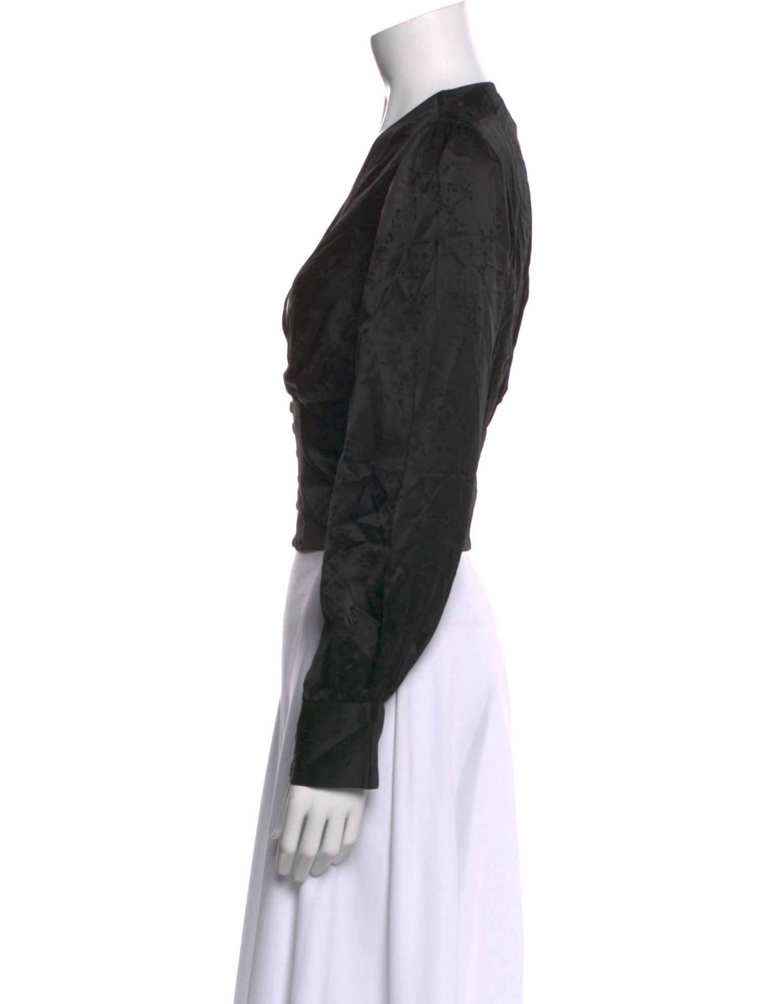 Réalisation Par Silk V-Neck Crop Top