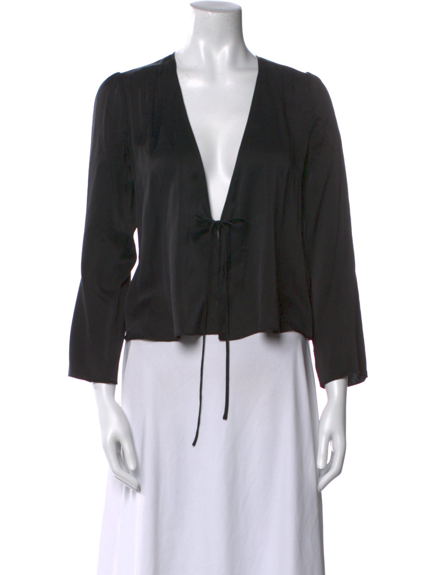 Réalisation Par Silk V-Neck Crop Top