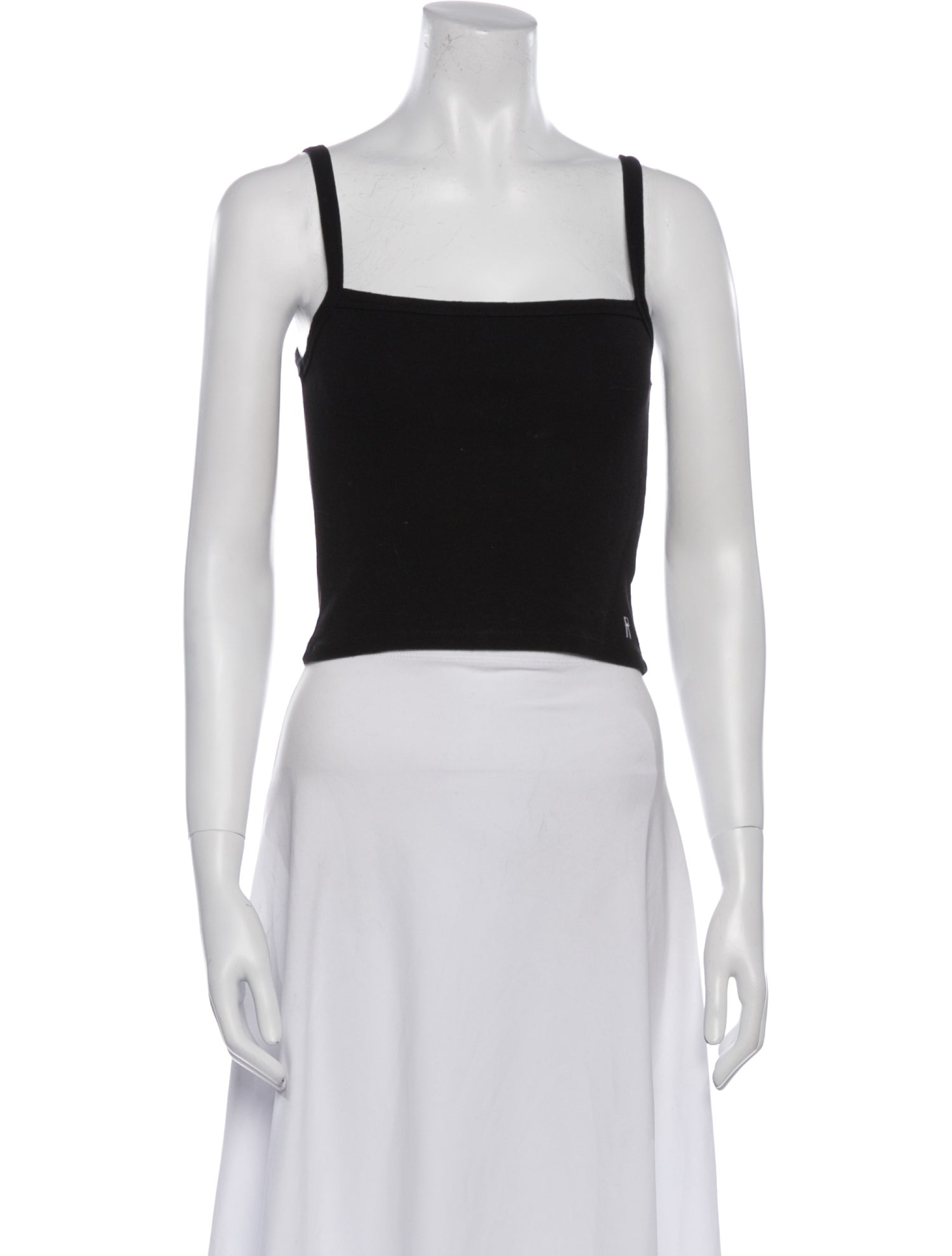 Réalisation Par Square Neckline Sleeveless Crop Top
