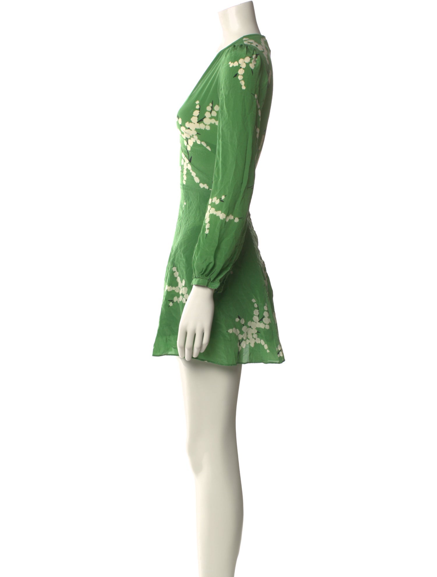 green emerald velvet dress Realisation Par Claudia Dress in Super Dot main image 1