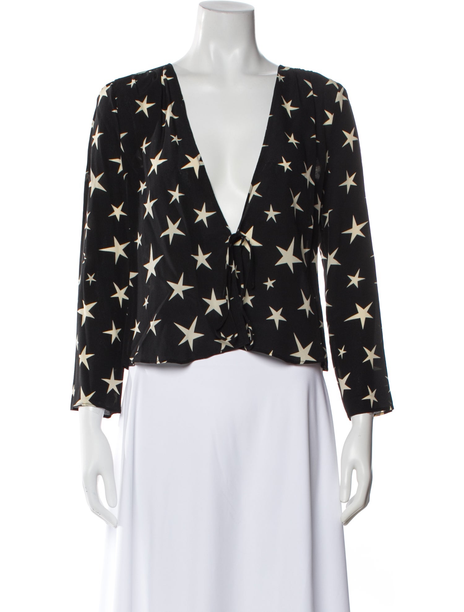 Réalisation Par Silk Printed Blouse