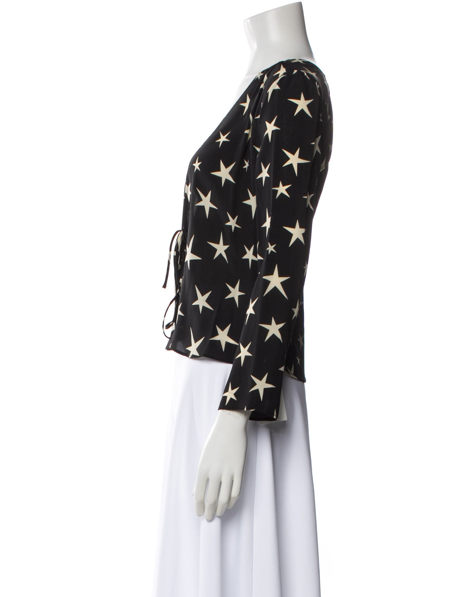 Réalisation Par Silk Printed Blouse