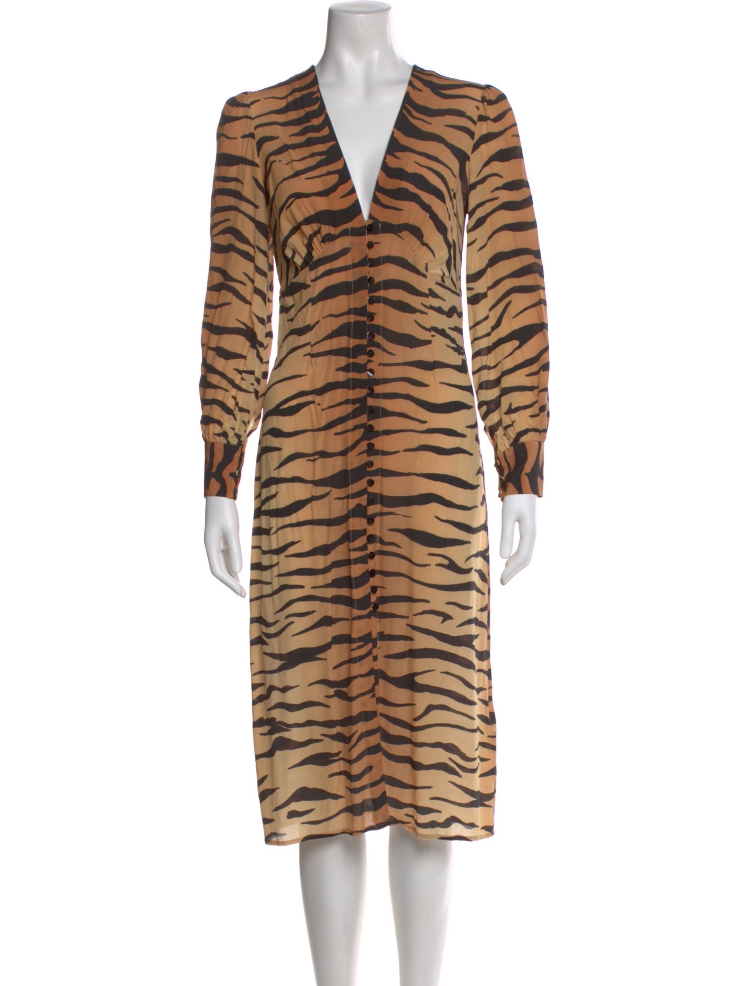 Réalisation Par Silk Midi Length Dress