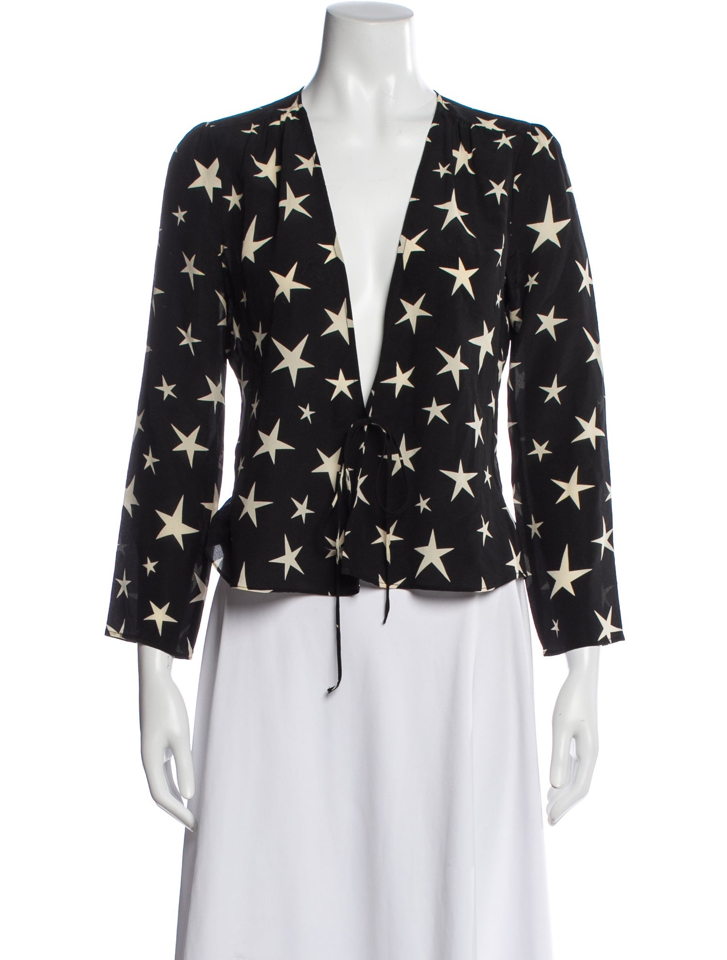 Réalisation Par Silk Printed Blouse