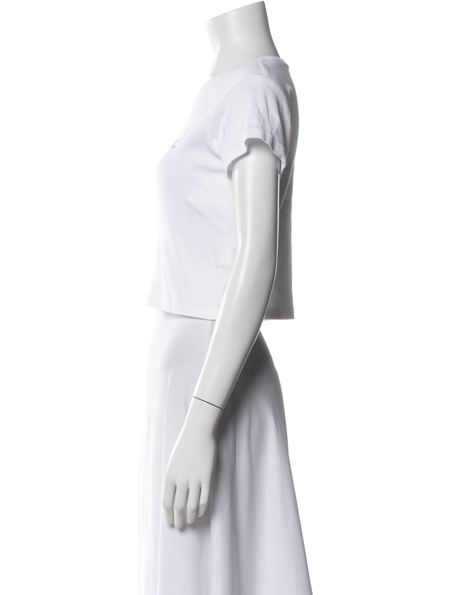 Réalisation Par Graphic Print Crew Neck Crop Top