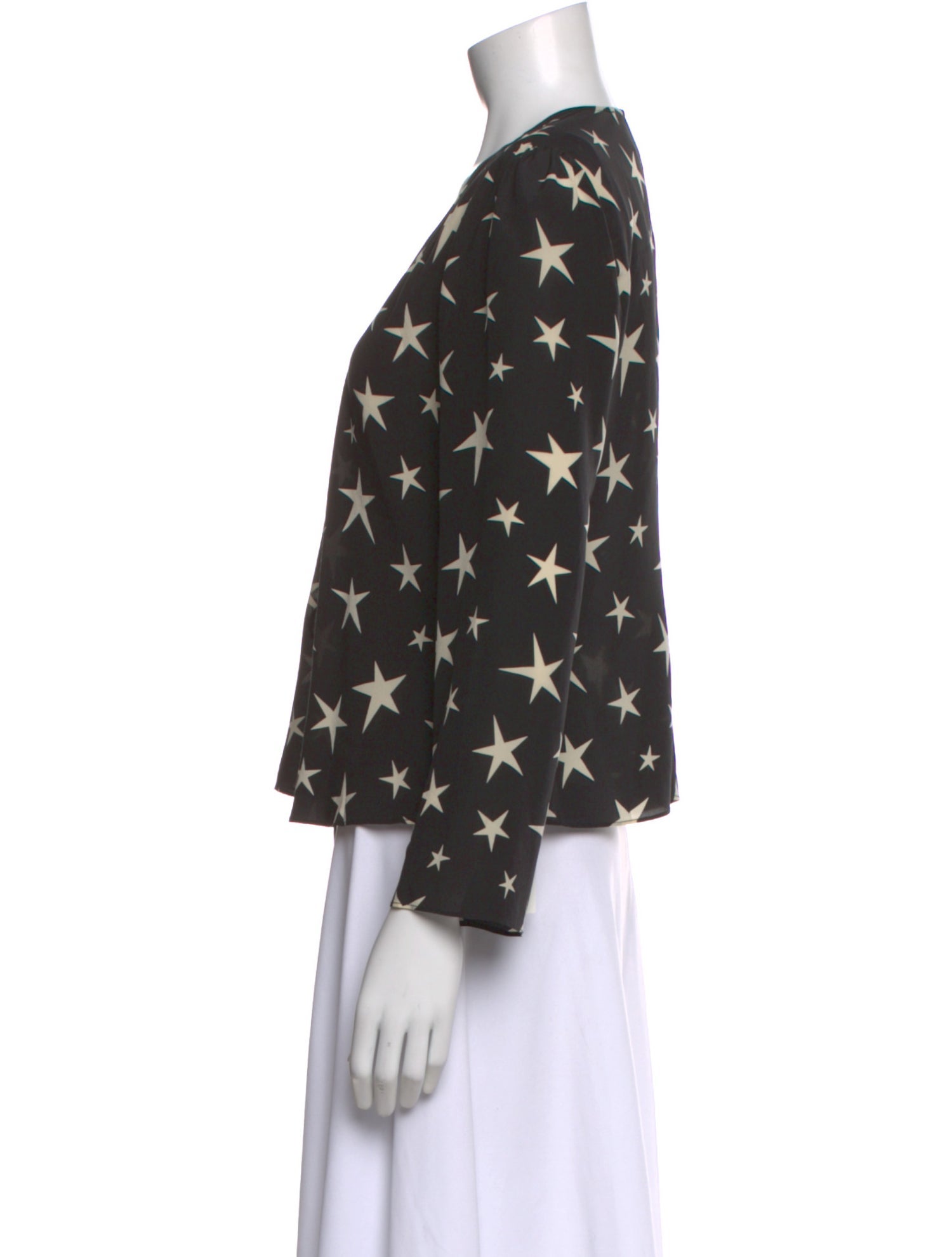 Réalisation Par Silk Printed Blouse