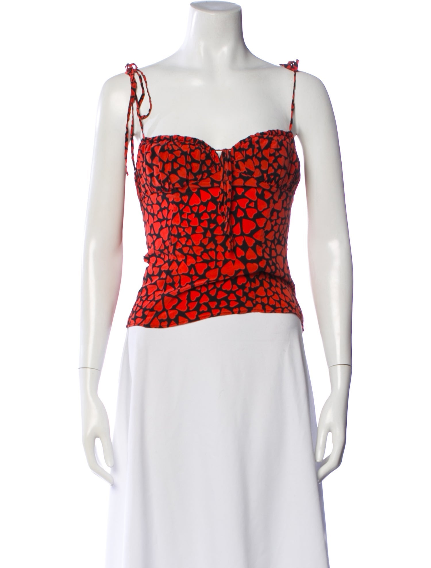 Réalisation Par Silk Printed Crop Top