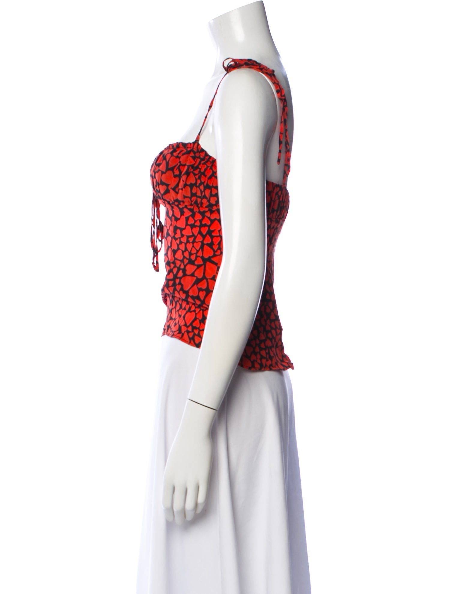 Réalisation Par Silk Printed Crop Top