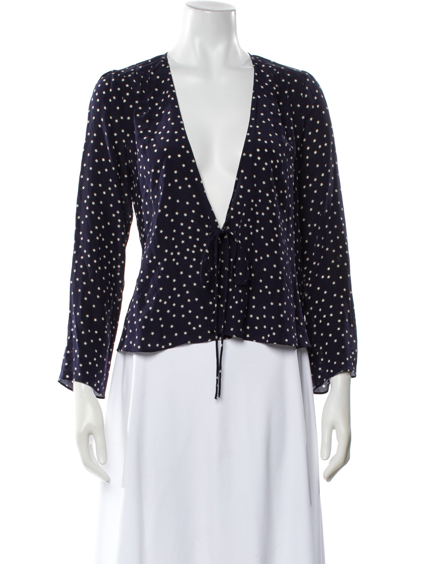 Réalisation Par Silk Printed Blouse