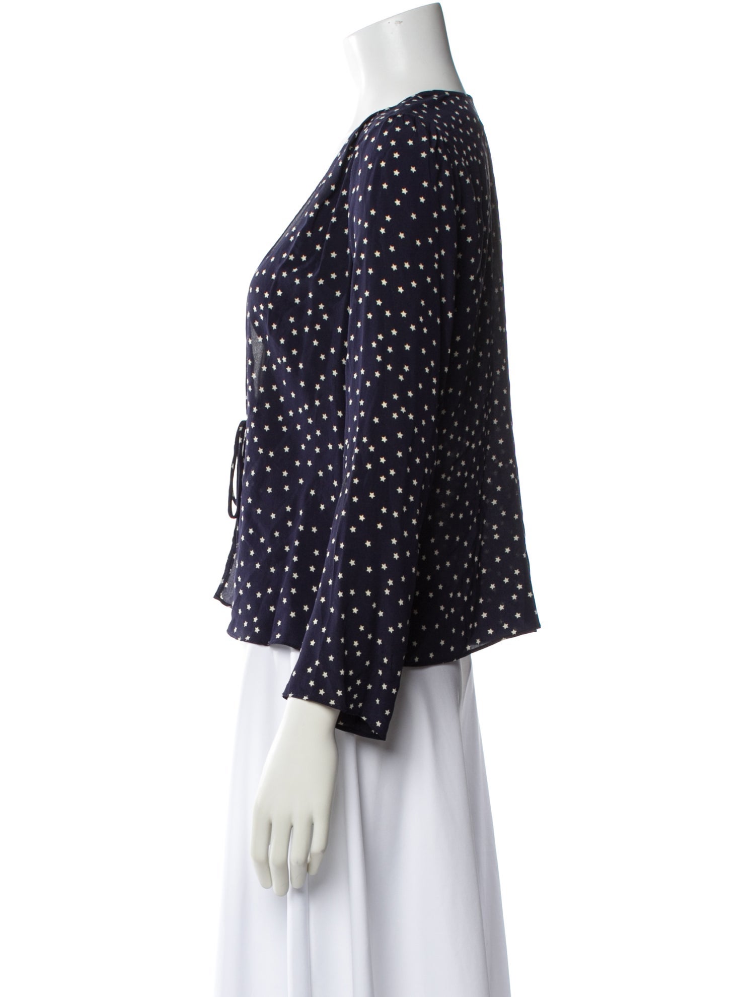 Réalisation Par Silk Printed Blouse