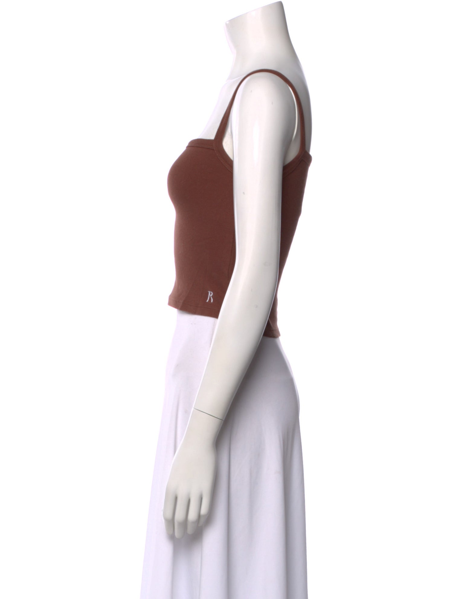 Réalisation Par Square Neckline Sleeveless Crop Top